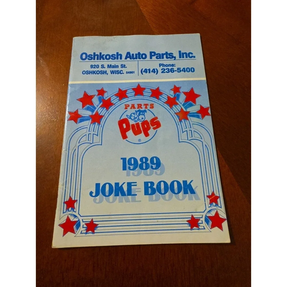 Parts Pups‎ Joke Book 1989 VG